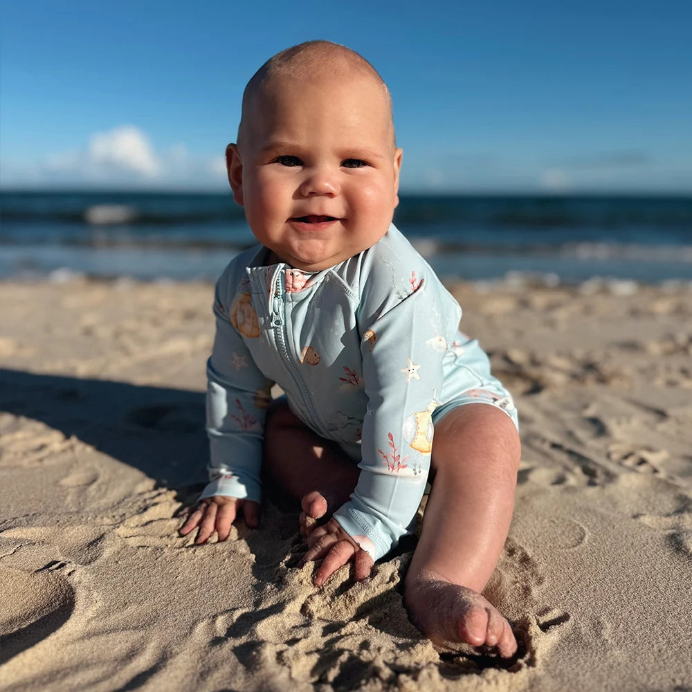 Snuggle Hunny Kids - Swim Shortie | Blue Little Subs