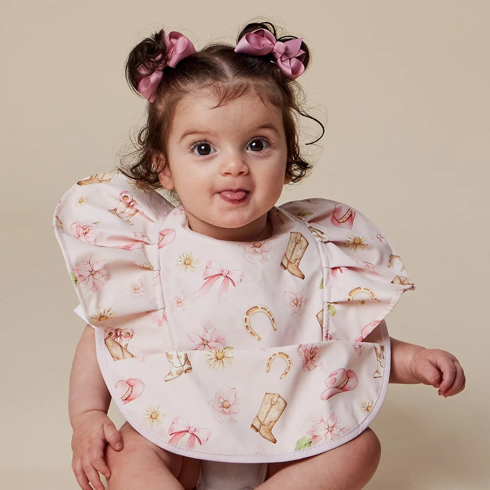 Snuggle Hunny Kids - Waterproof Frill Snuggle Bib | Boots & Bows
