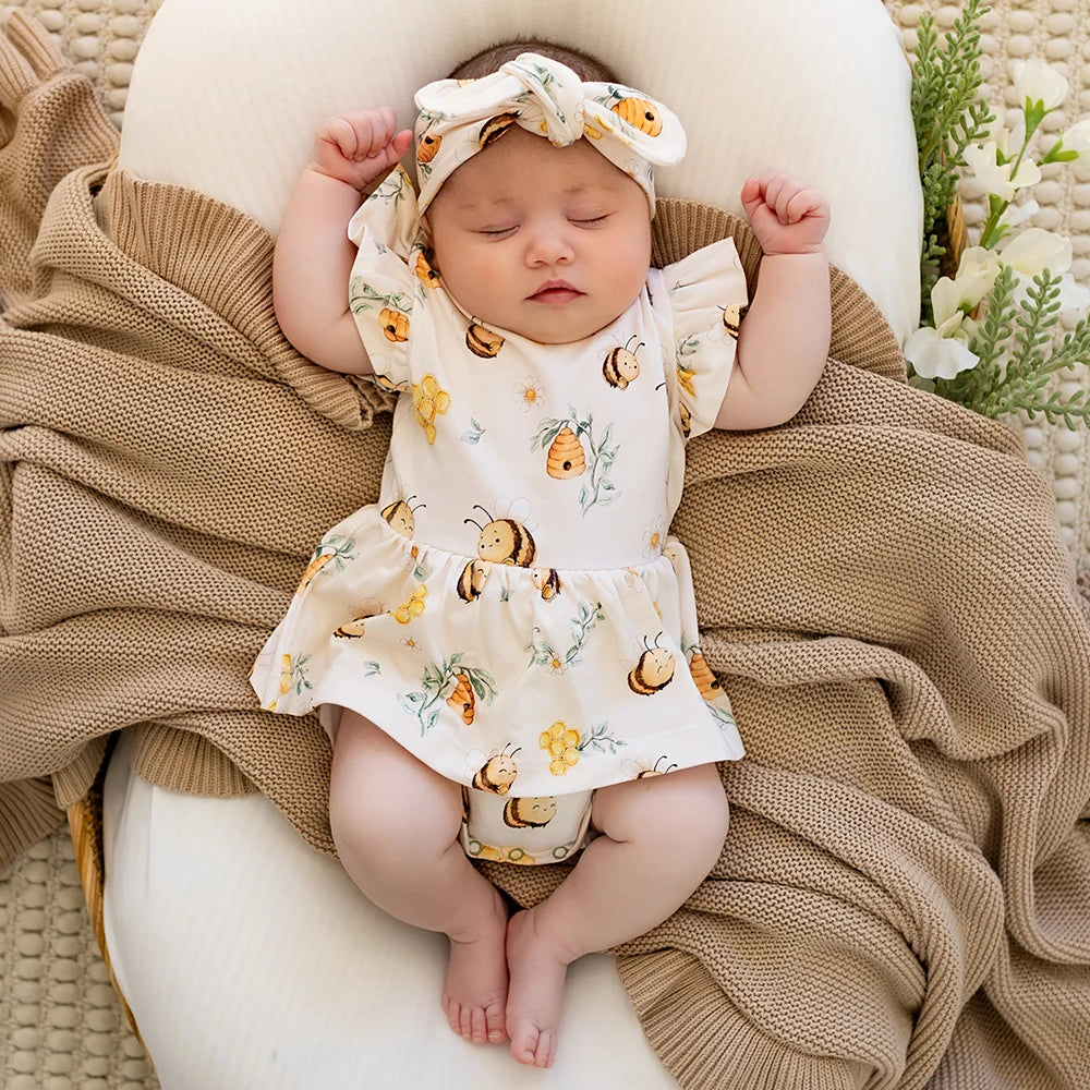 Snuggle Hunny Kids - Organic Dress | Bumblebees