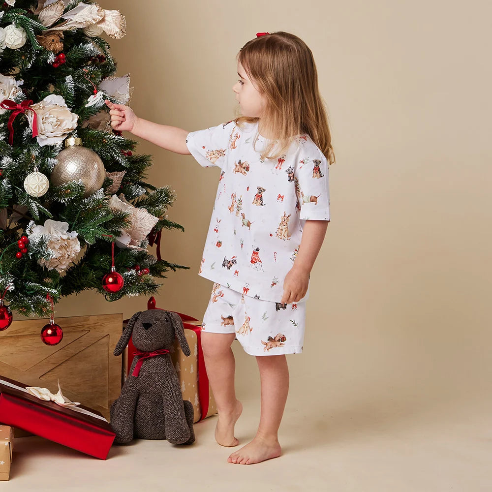 Snuggle Hunny Kids - Christmas Pups Organic Kids PJ Set