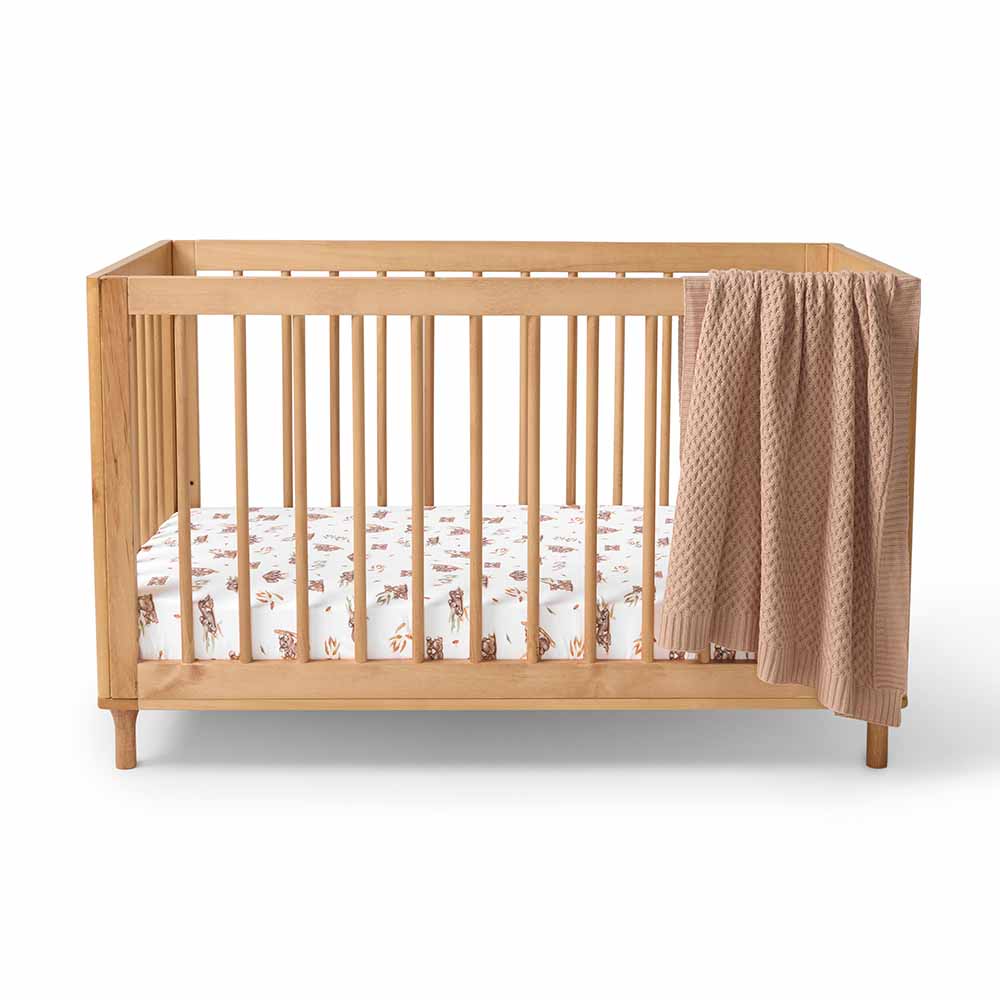 Snuggle Hunny Kids - Organic Fitted Cot Sheet | Koala