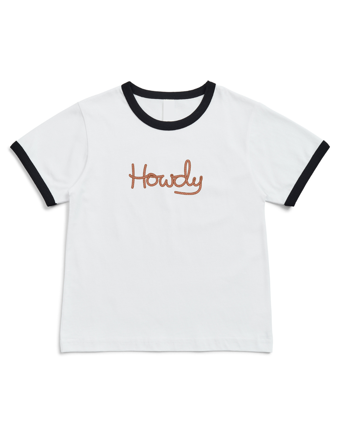 MLW By Design - Howdy Black/White Ringer Tee