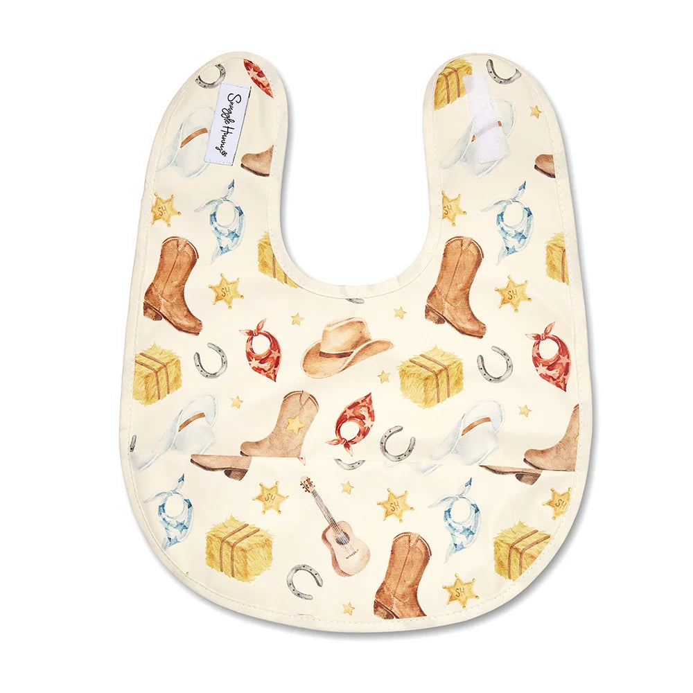 Snuggle Hunny Kids - Waterproof Snuggle Bib | Cowboys