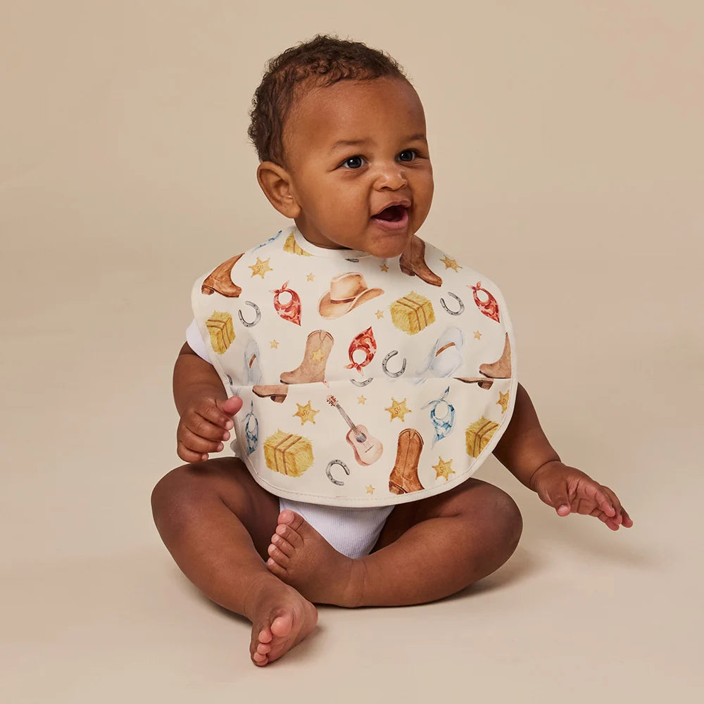 Snuggle Hunny Kids - Waterproof Snuggle Bib | Cowboys