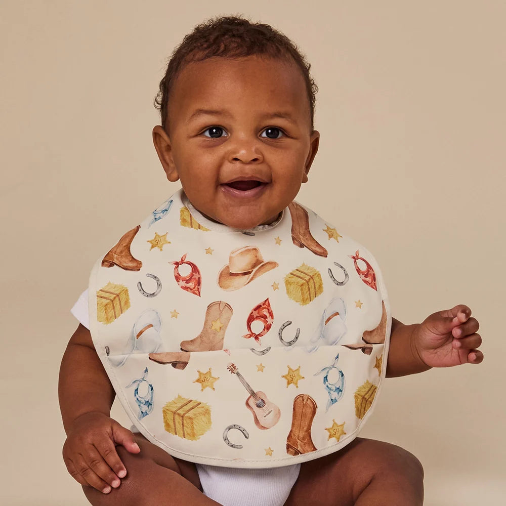 Snuggle Hunny Kids - Waterproof Snuggle Bib | Cowboys