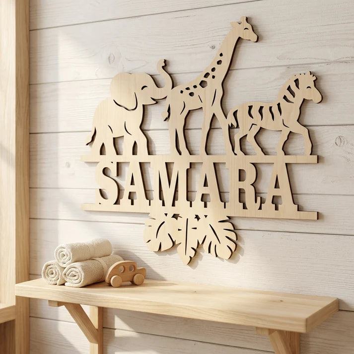 Timber Tinkers - Safari Name Sign