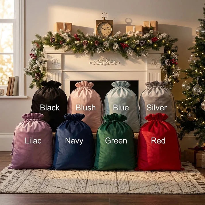 Timber Tinkers - Personalised Velvet Santa Sack | Various Colours