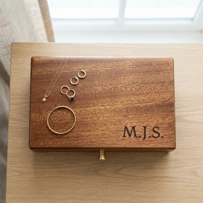 Timber Tinkers - Personalised Wooden Jewellery Box | Monogrammed