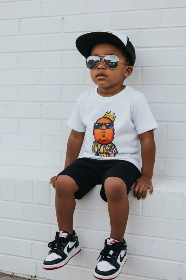 LiL'G & Co. - BIG POPPA Short Sleeve T-shirt | White