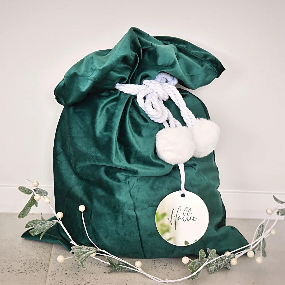 CMC Gold - Velvet Santa Sack & Personalised Tag | Various Colours (Pre-Order Nov)