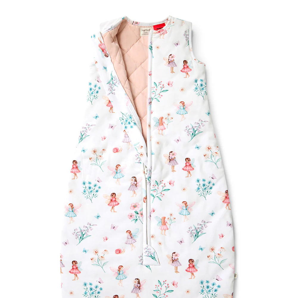 Snuggle Hunny Kids- 2.5 TOG Organic Sleeping Bag | Fairy Garden