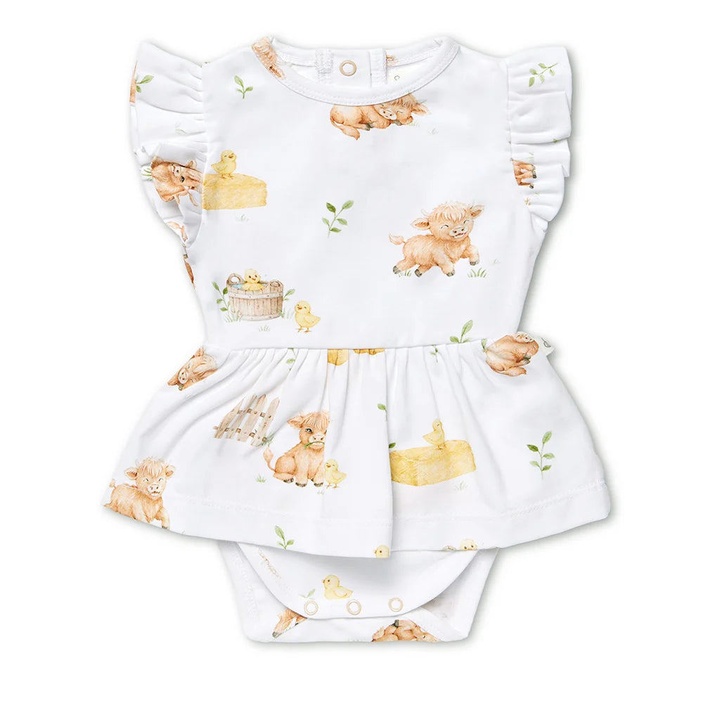 Snuggle Hunny Kids - Organic Dress | Highland Cows