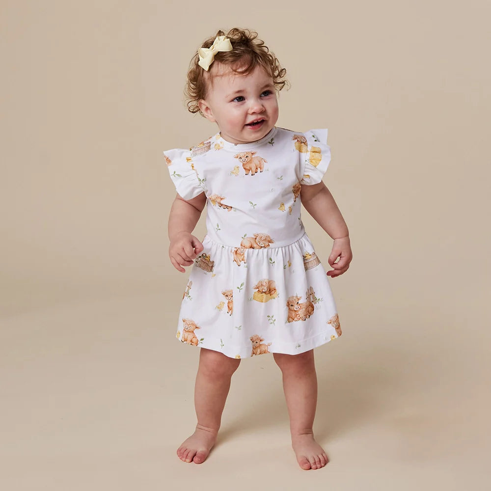 Snuggle Hunny Kids - Organic Dress | Highland Cows