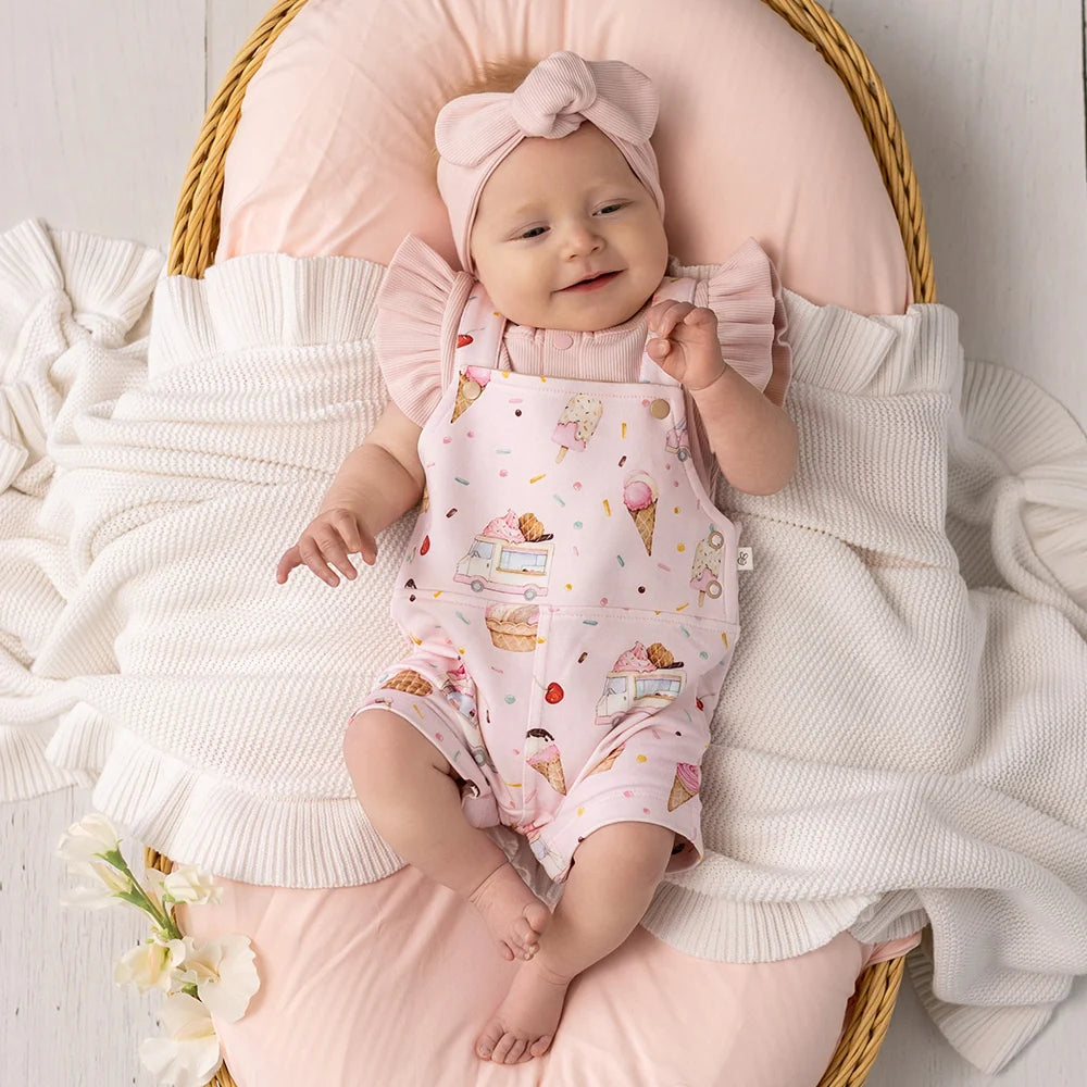 Snuggle Hunny Kids - Snuggle Overall Shorts | Ice Creams