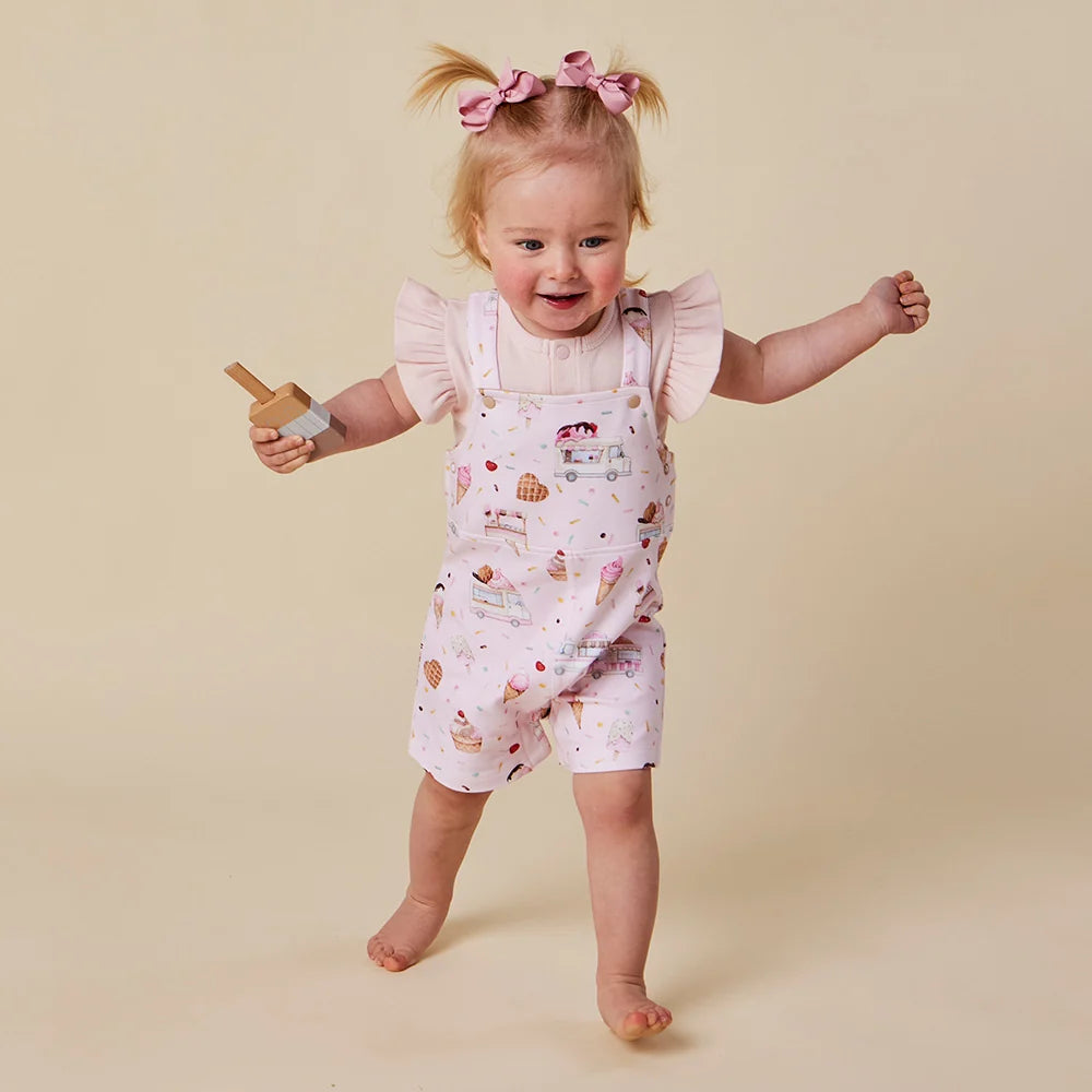 Snuggle Hunny Kids - Snuggle Overall Shorts | Ice Creams