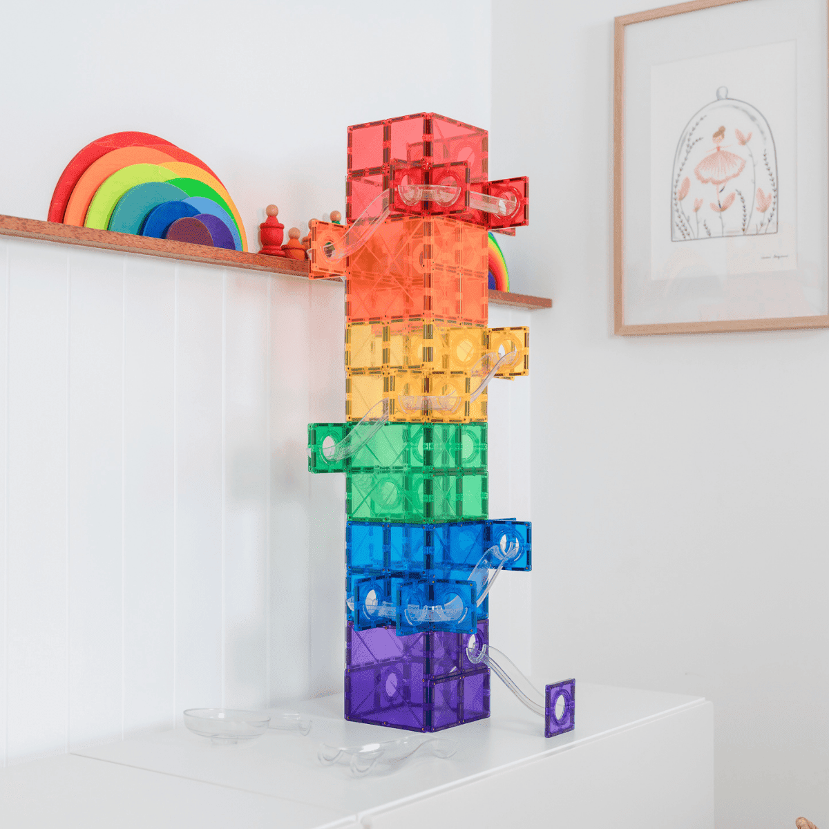 Connetix Tiles - 134 Piece Super Ball Run Pack