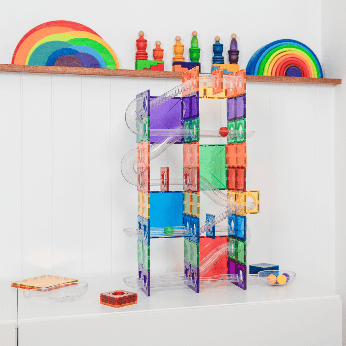 Connetix Tiles - 134 Piece Super Ball Run Pack