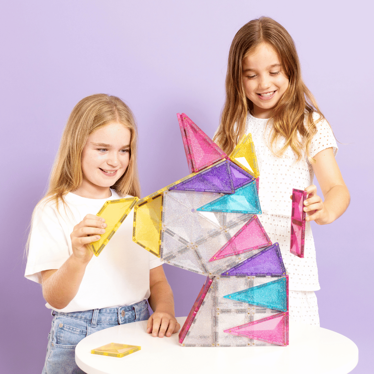 Connetix Tiles - 56 Piece Glitter Unicorn Pack