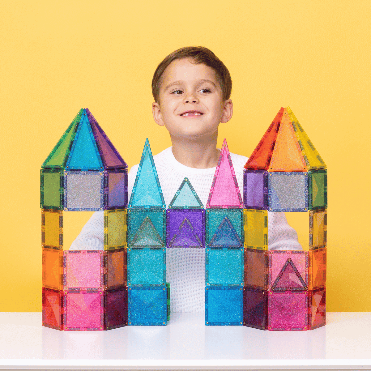 Connetix Tiles - 48 Piece Glitter Castle Pack