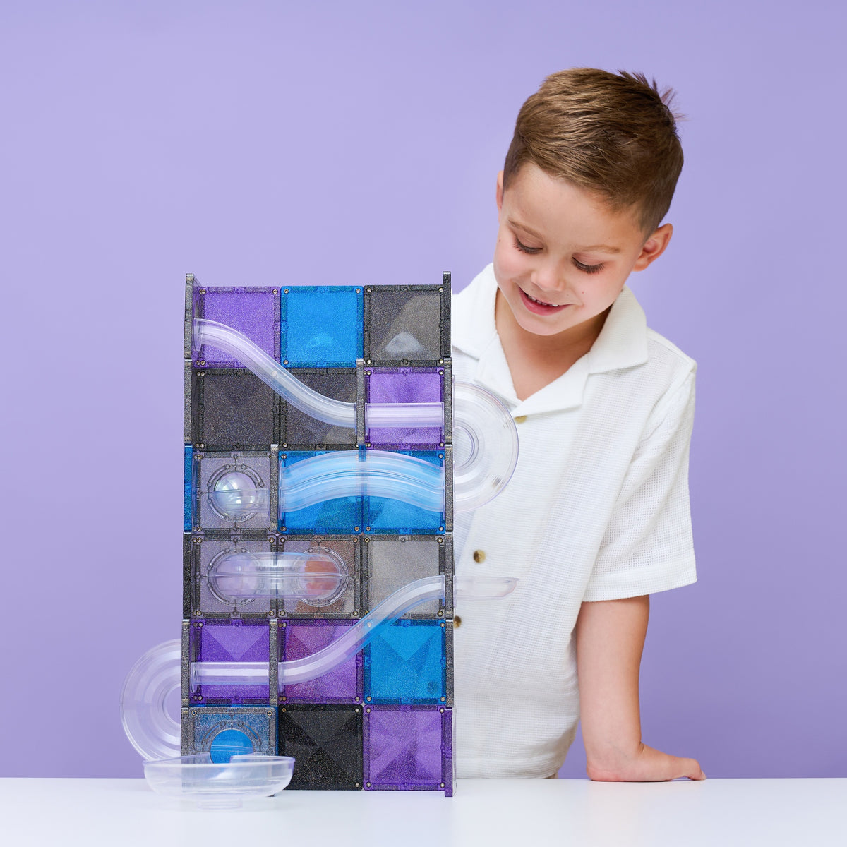 Connetix Tiles - 61 Piece Ball Run Galaxy Pack