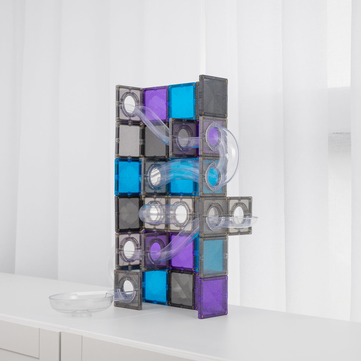 Connetix Tiles - 61 Piece Ball Run Galaxy Pack