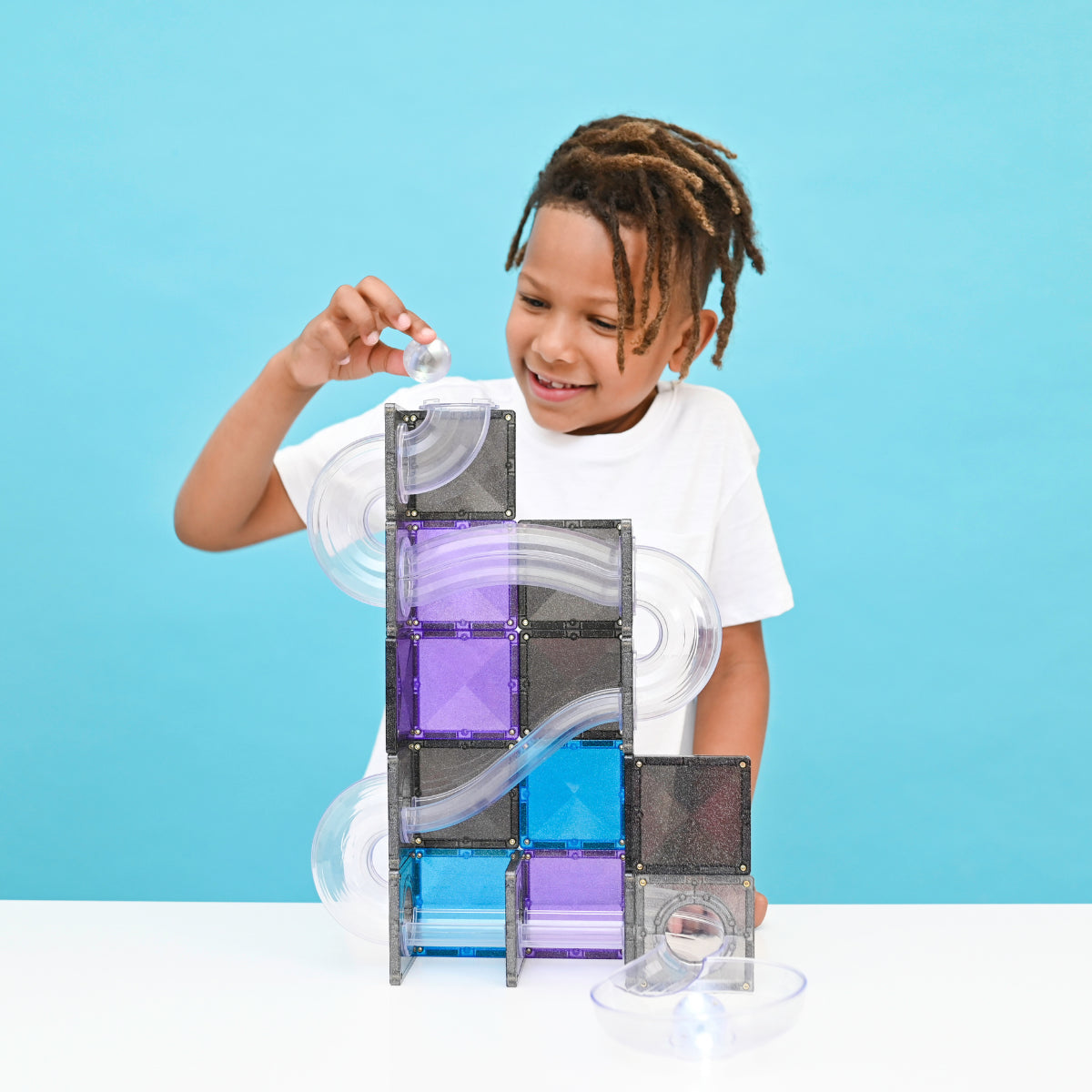 Connetix Tiles - 61 Piece Ball Run Galaxy Pack