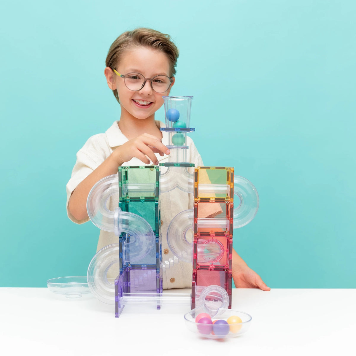 Connetix Tiles - 114 Piece Ball Run Pastel Pack
