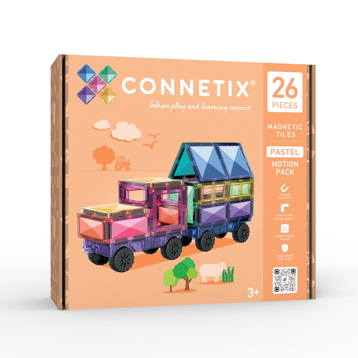 Connetix Tiles - 26 Piece Pastel Motion Pack