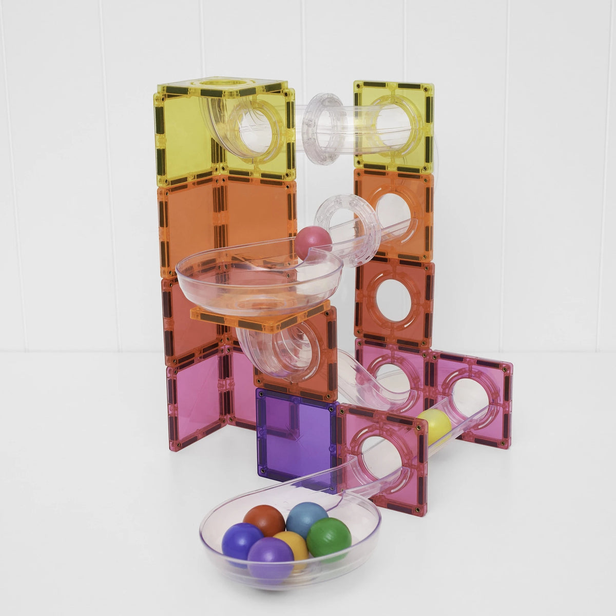 Connetix Tiles - 114 Piece Ball Run Bright Pack
