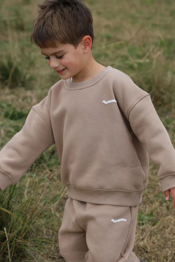 All Fenix - Mini Waves Crew Jumper | Hazelnut – My Little Wardrobe