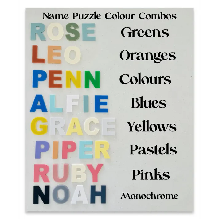 Timber Tinkers - Classic Name Puzzle | Monochrome