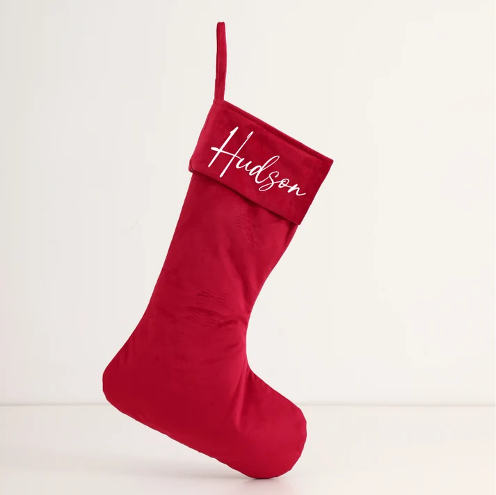 Timber Tinkers - Personalised Velvet Stocking | Various Colours