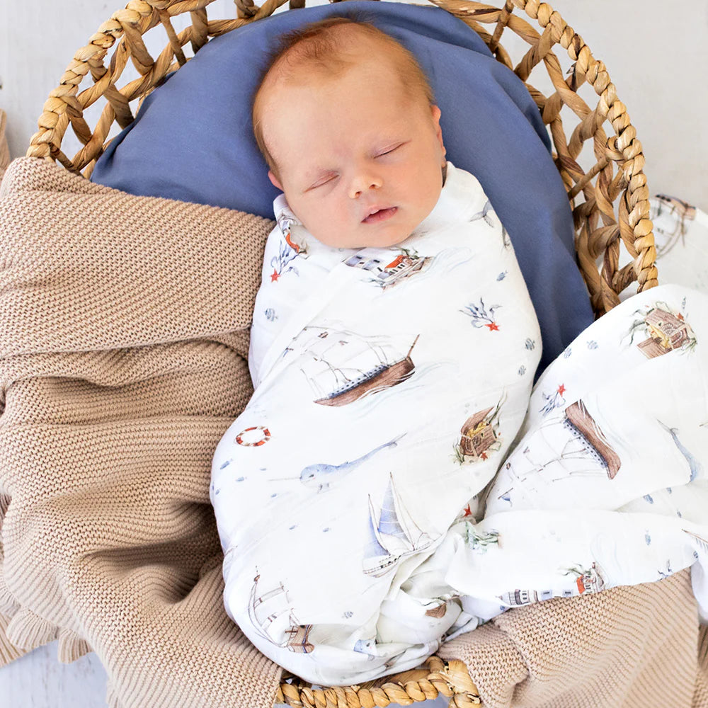 Snuggle Hunny Kids - Organic Muslin Wrap | Set Sail