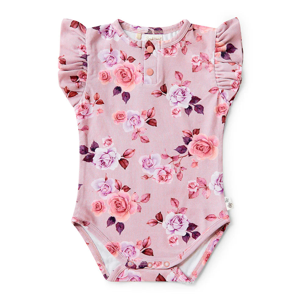 Snuggle Hunny Kids - Short Sleeve Organic Bodysuit | Blossom