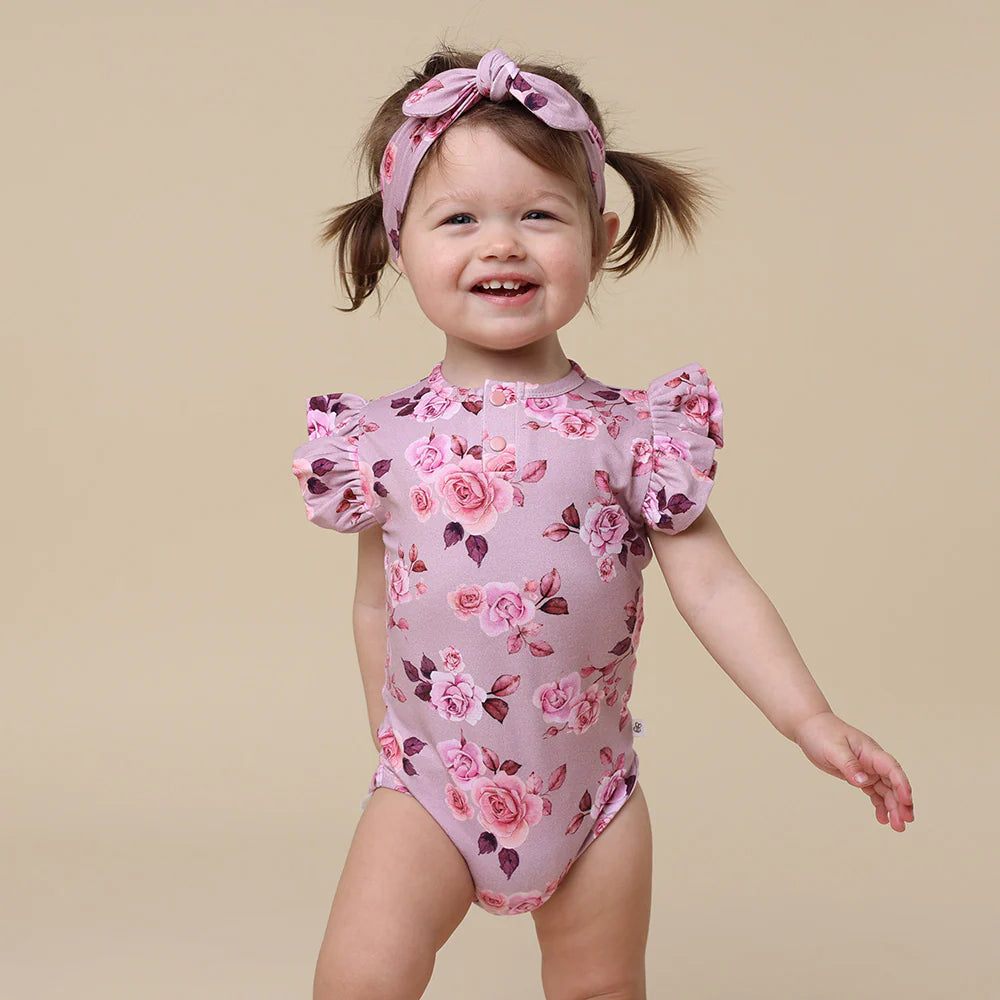 Snuggle Hunny Kids - Short Sleeve Organic Bodysuit | Blossom