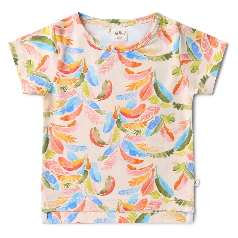 Snuggle Hunny Kids - Short Sleeve Organic T-Shirt | Summer Palm