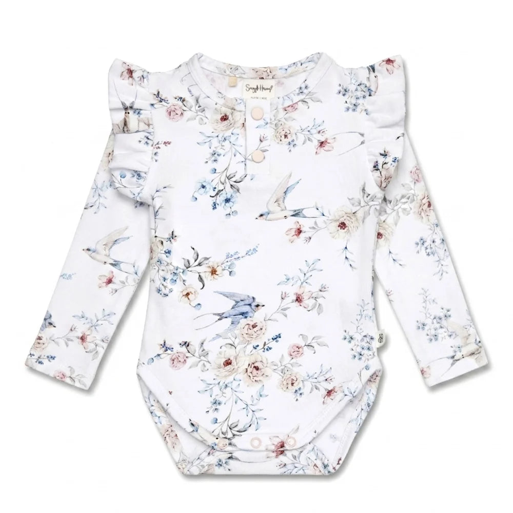 Snuggle Hunny Kids - Long Sleeve Organic Bodysuit | Sweet Swallows