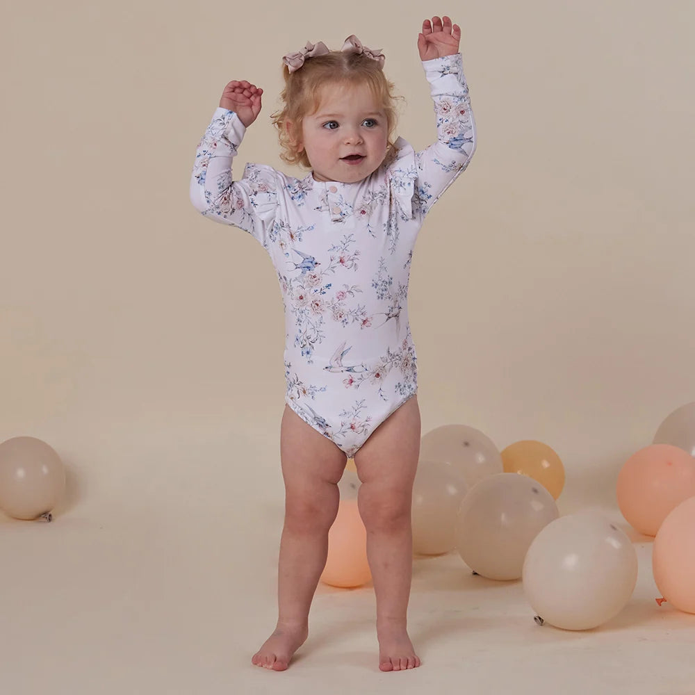 Snuggle Hunny Kids - Long Sleeve Organic Bodysuit | Sweet Swallows