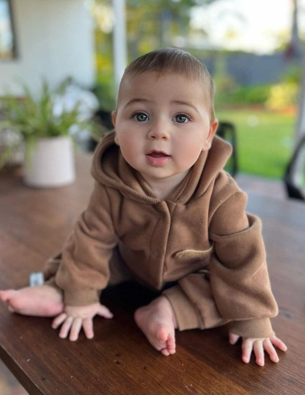 Teddy Onesie Brown My Little Wardrobe