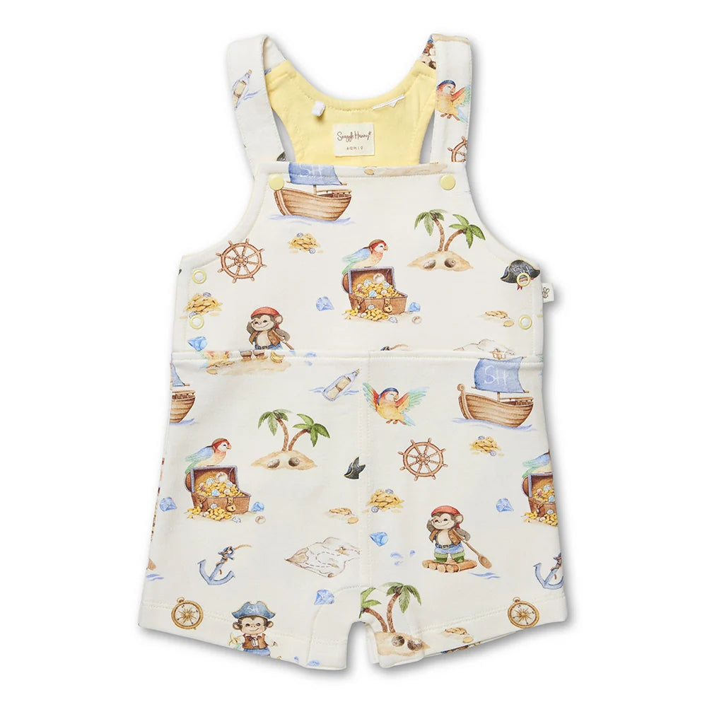 Snuggle Hunny Kids - Snuggle Overall Shorts | Treasure Island