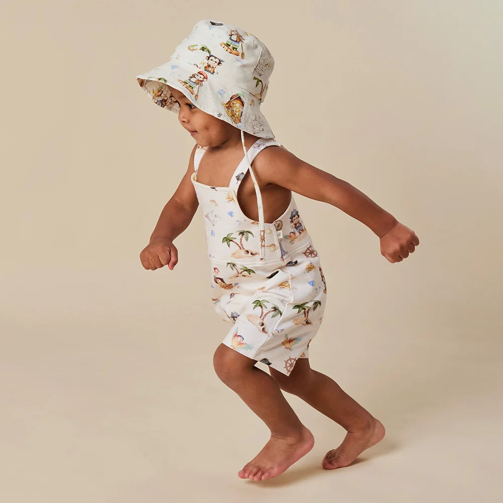 Snuggle Hunny Kids - Snuggle Overall Shorts | Treasure Island