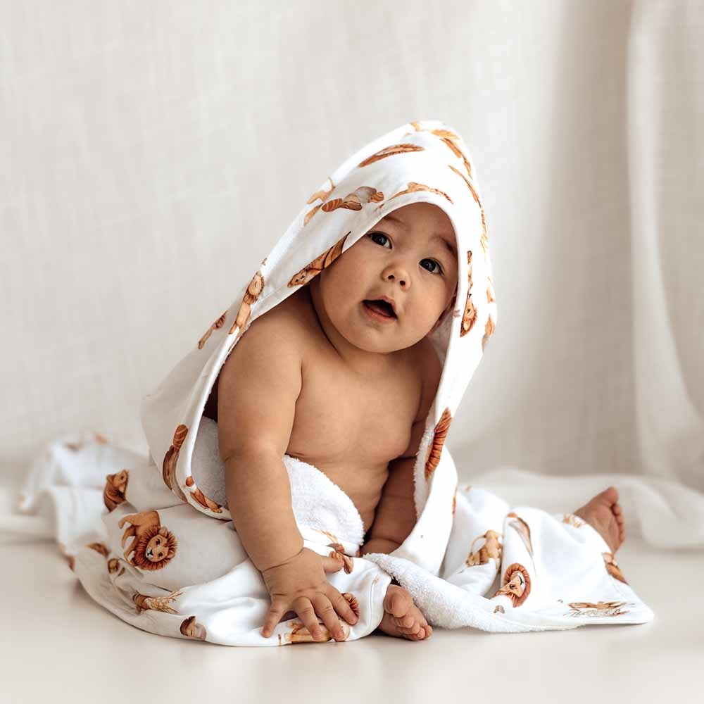 Snuggle Hunny Kids - Lion Organic Hooded Baby Towel