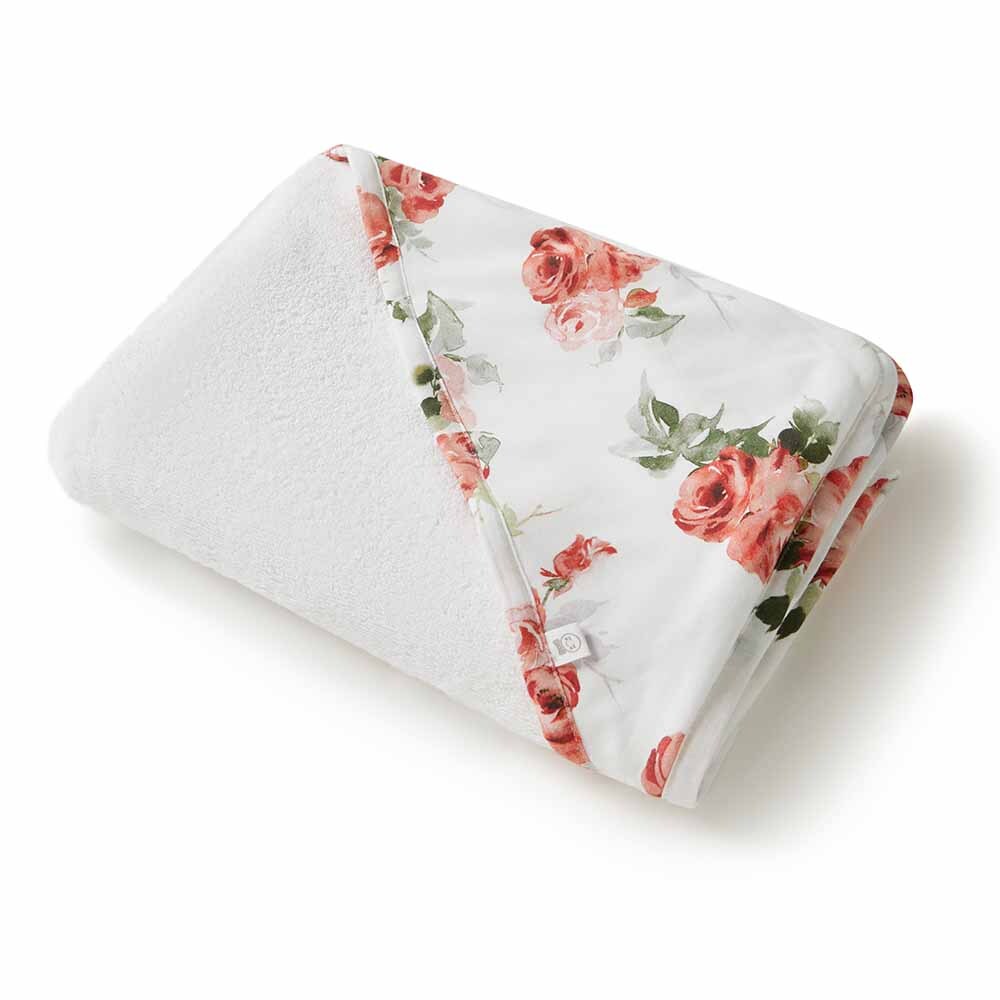 Snuggle Hunny Kids - Rosebud Organic Hooded Baby Towel