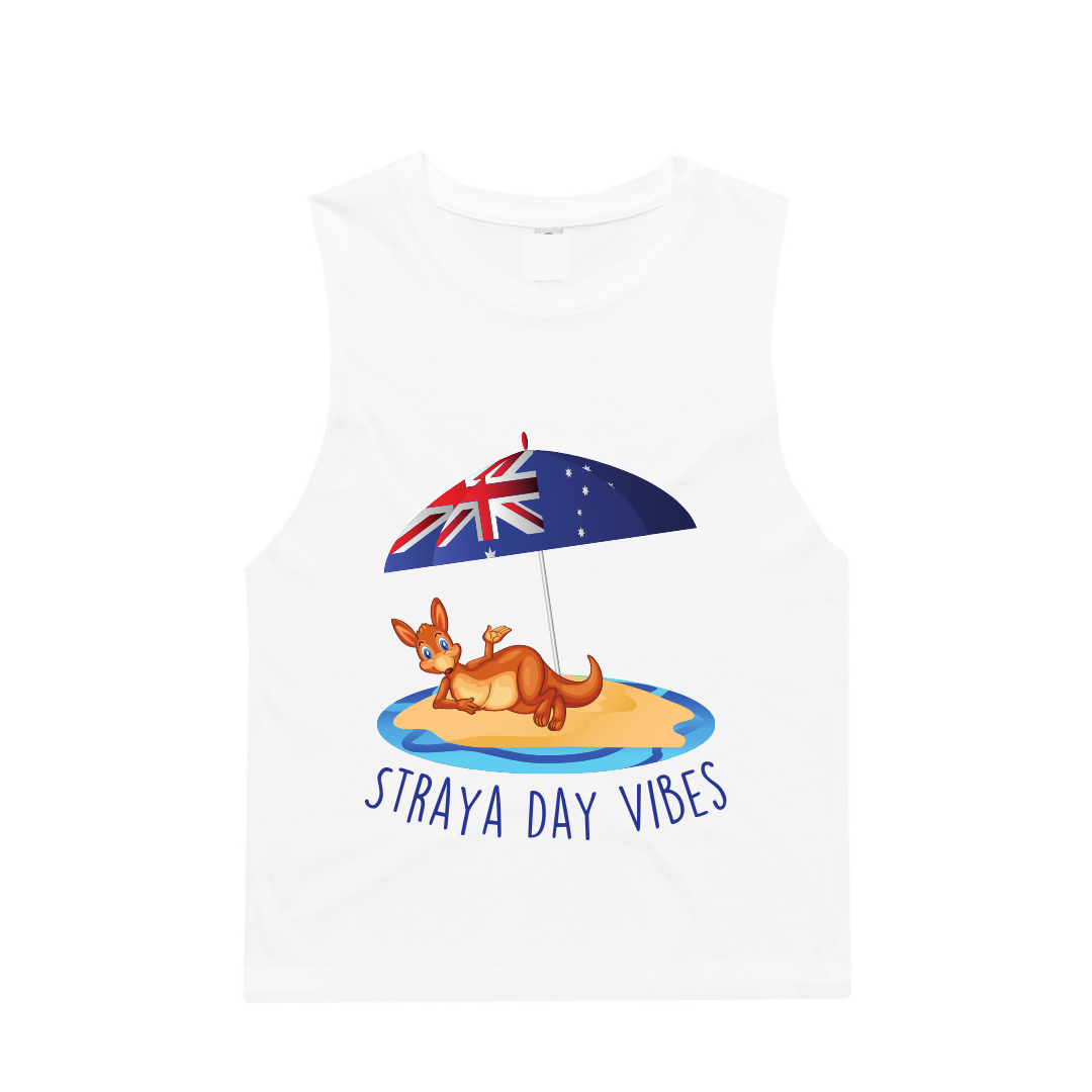 MLW By Design - Straya Day Vibes Tank | White *CLEARANCE*