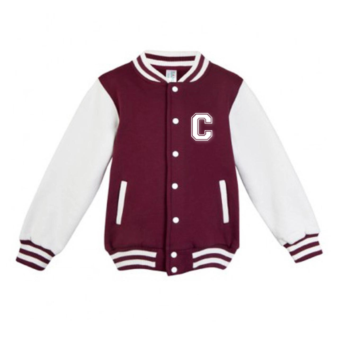 MLW By Design - Personalised Initial Varsity Jacket | Burgundy & White