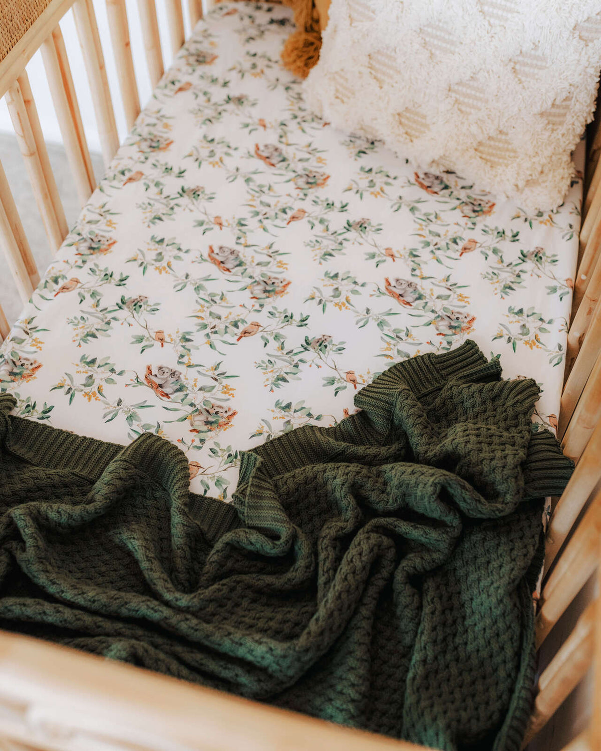 Snuggle Hunny Kids - Diamond Knit Baby Blanket | Olive