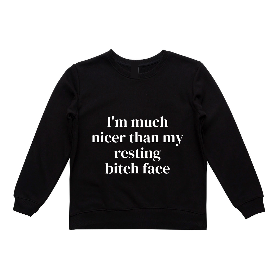 MLW By Design - I'm Nicer Adult Crew | Black or Pink
