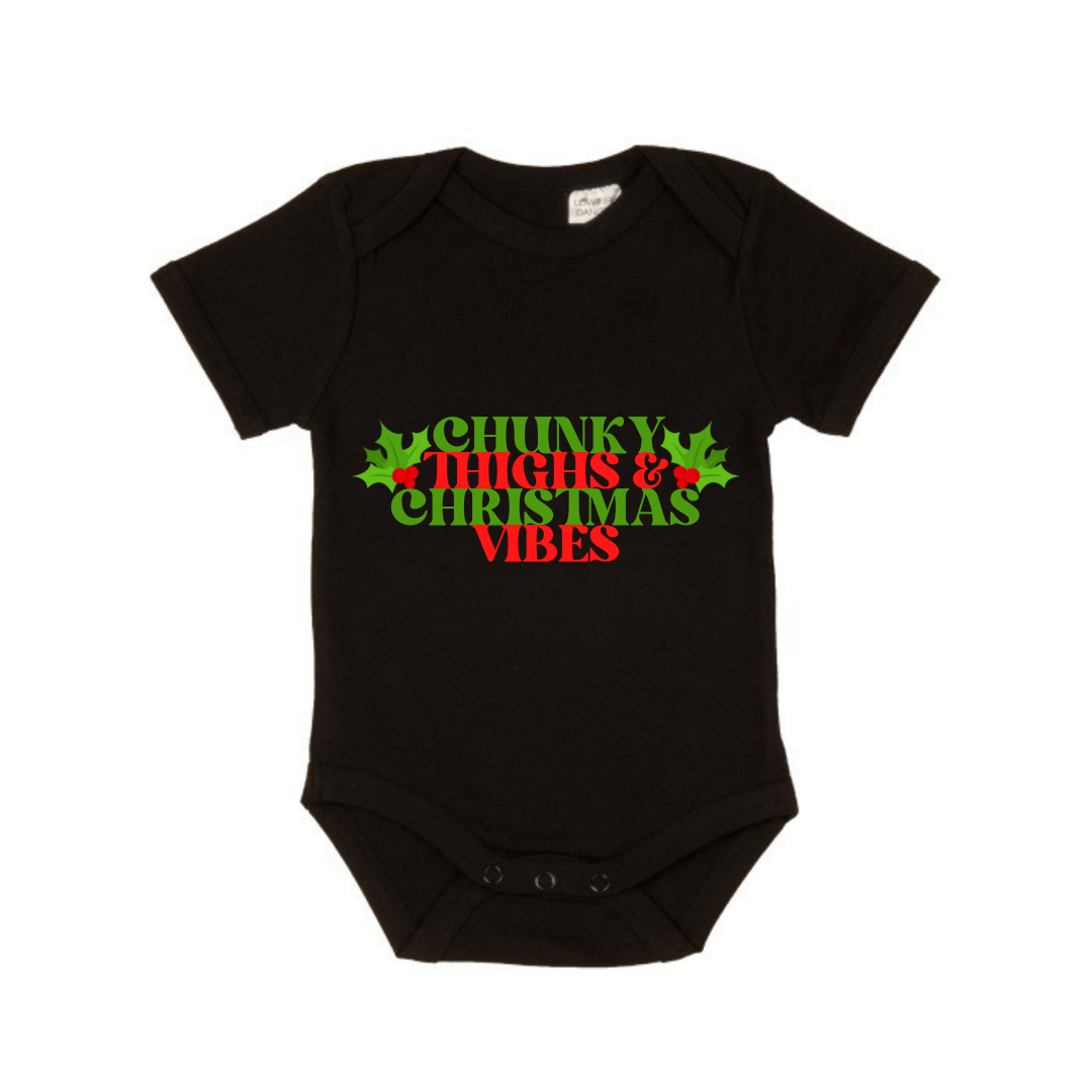MLW By Design - Christmas Vibes Bodysuit | Black or White