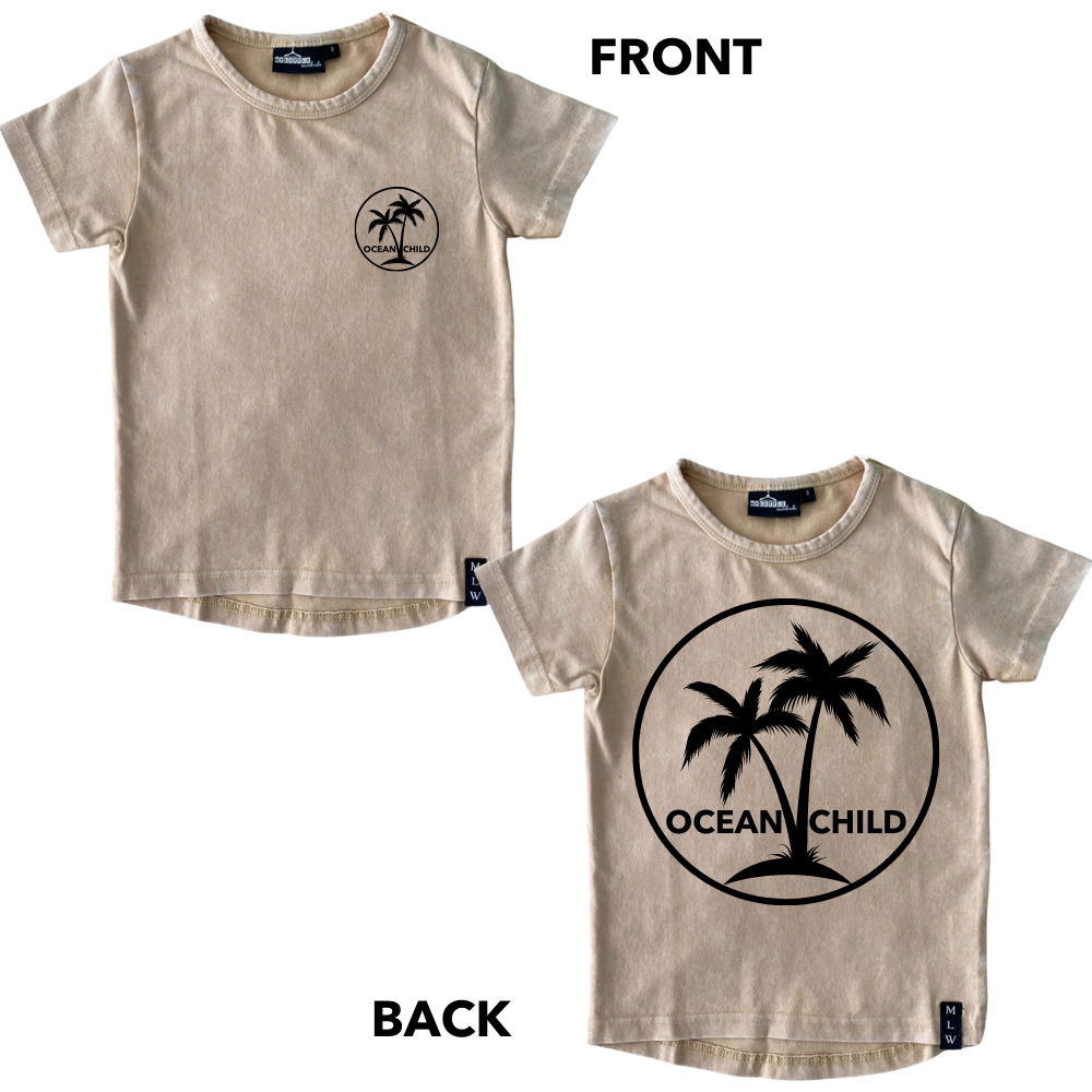 MLW By Design - Ocean Child Stonewash Tee | Sand or Black