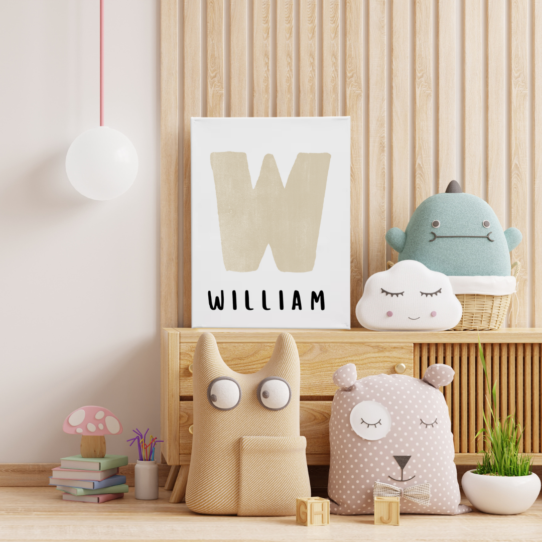 MLW By Design - Letter Name Canvas Print | Various Colours